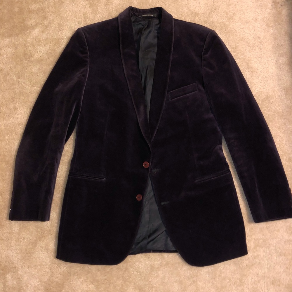 Dark Purple Velvet Blazer